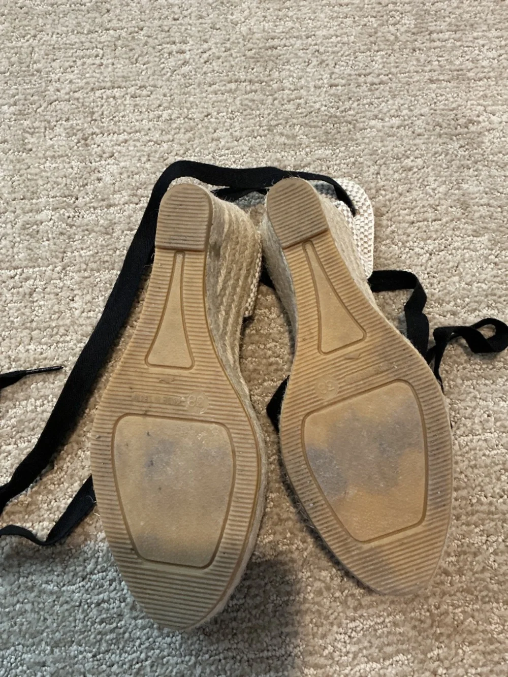 Black Espadrilles Anthropology size 38 converts to US 7.5